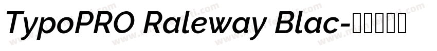 TypoPRO Raleway Blac字体转换
